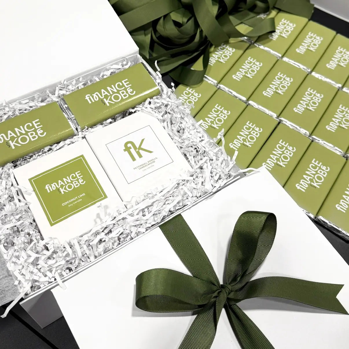 Business Branded Candle with Scented Reed Diffuser in Custom Branded Hamper Box