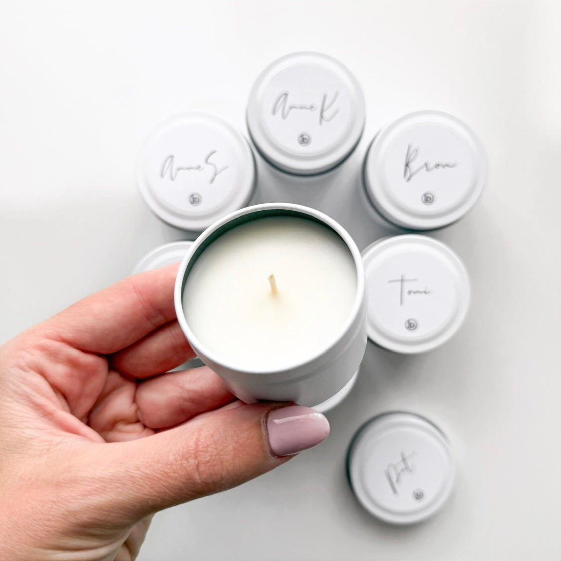 Personalised Candle Tin with Name Soy Candle