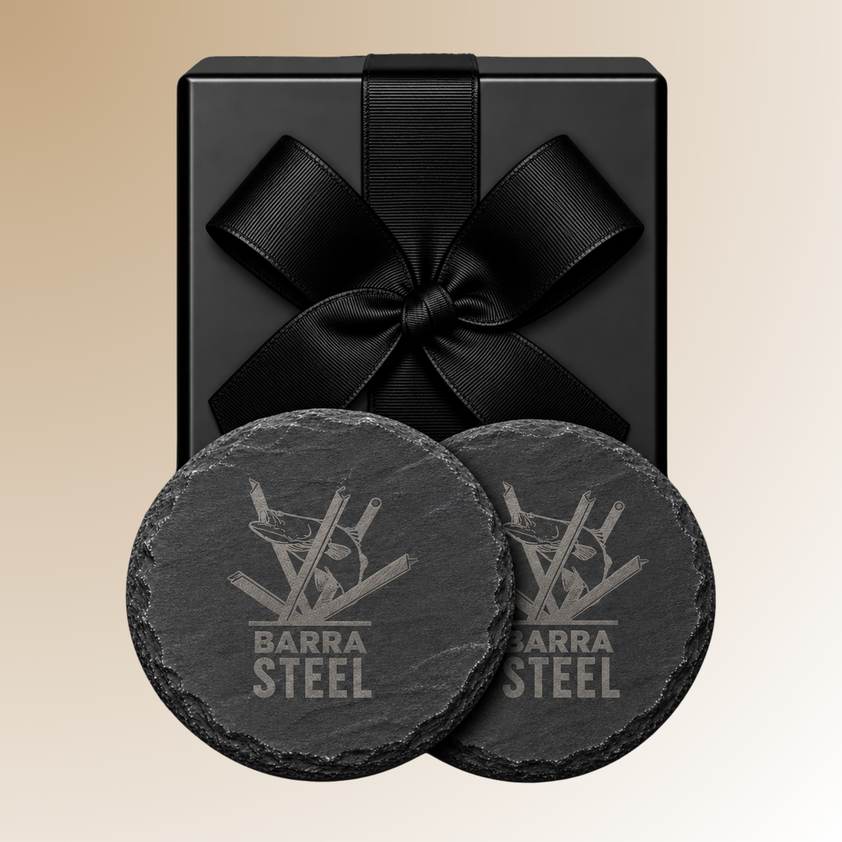 (Gift Boxed) Engraved Slate Coasters - Set of 2