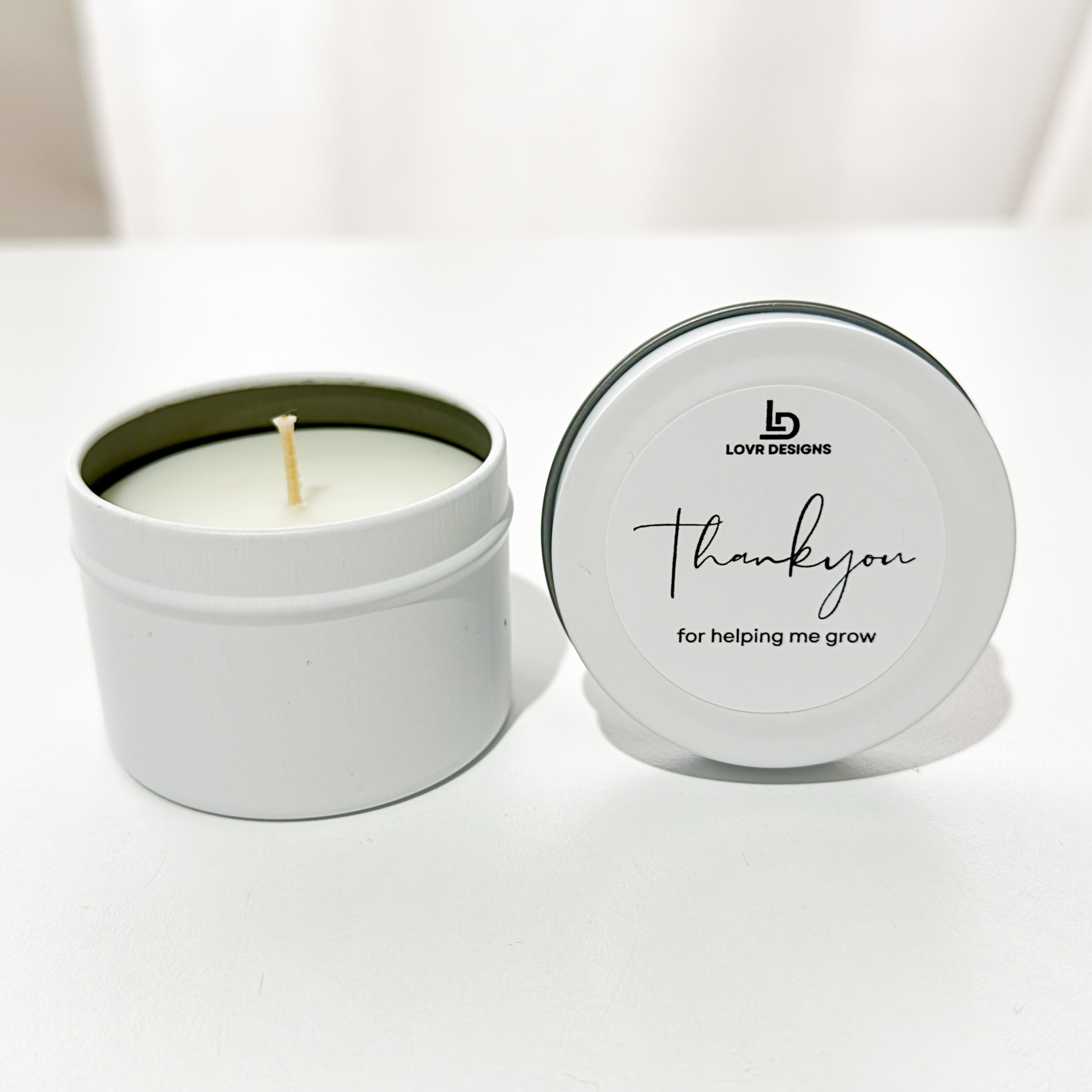 Thankyou for helping me grow - Teacher Candle Tin