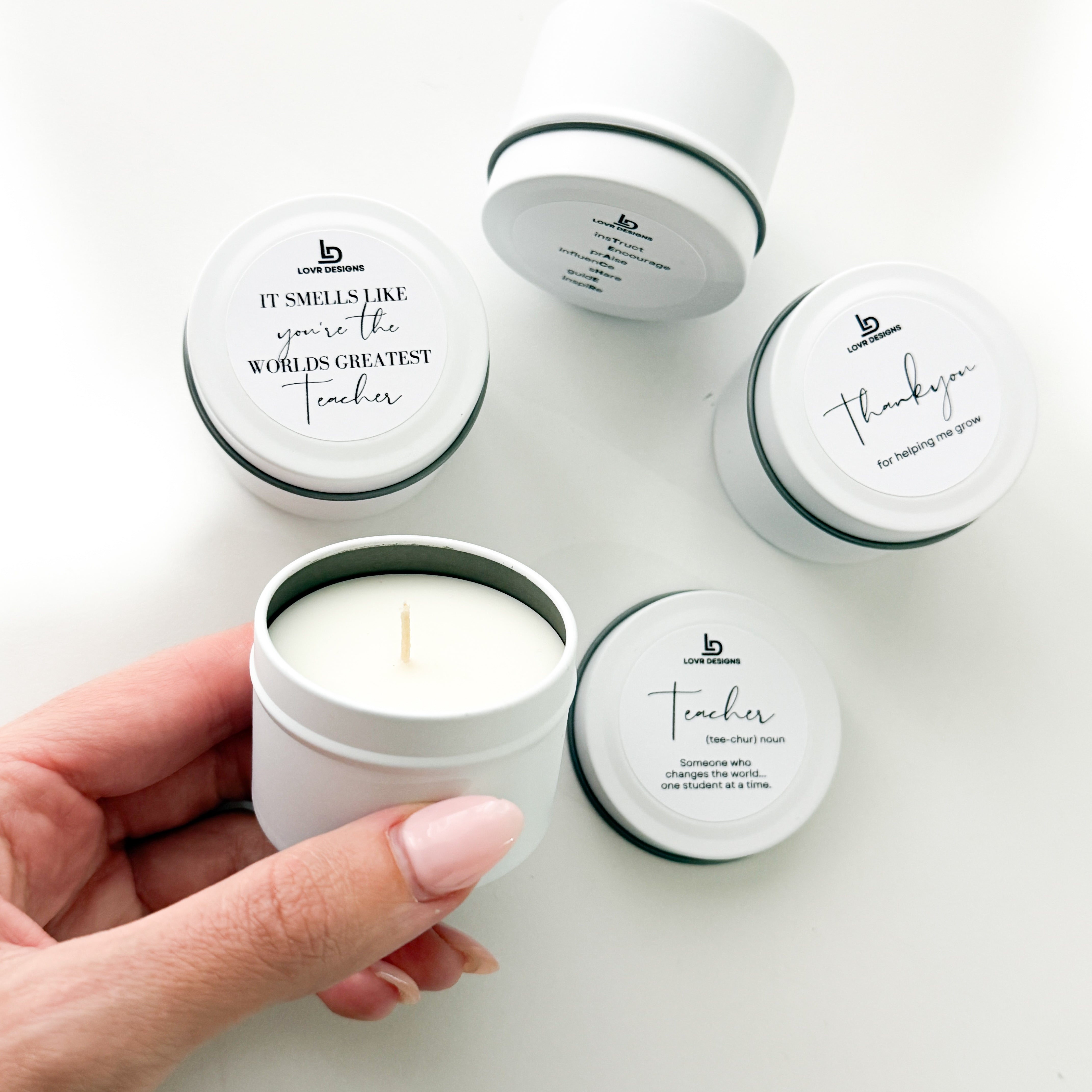 Thankyou for helping me grow - Teacher Candle Tin