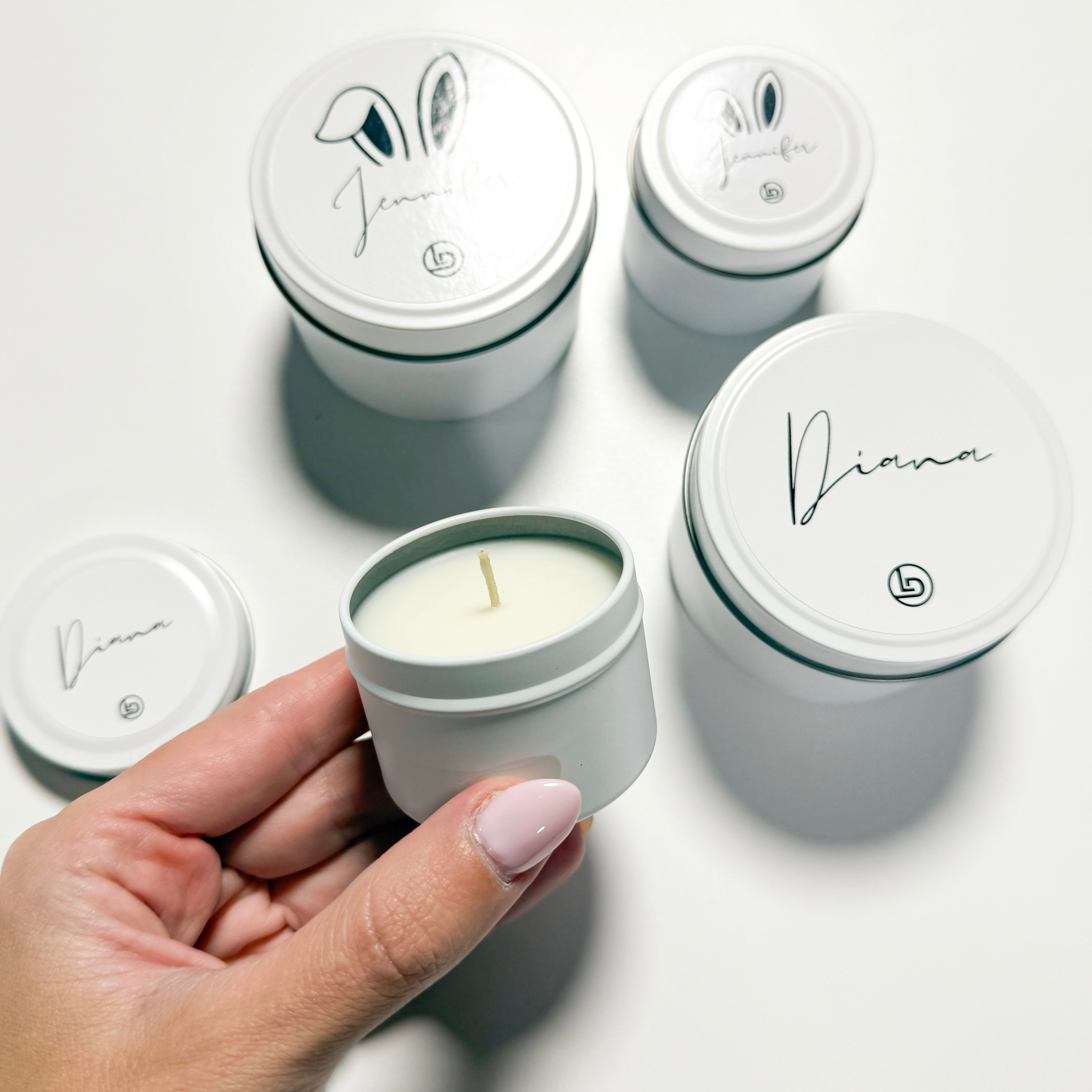 Personalised Candle Tin with Name Soy Candle