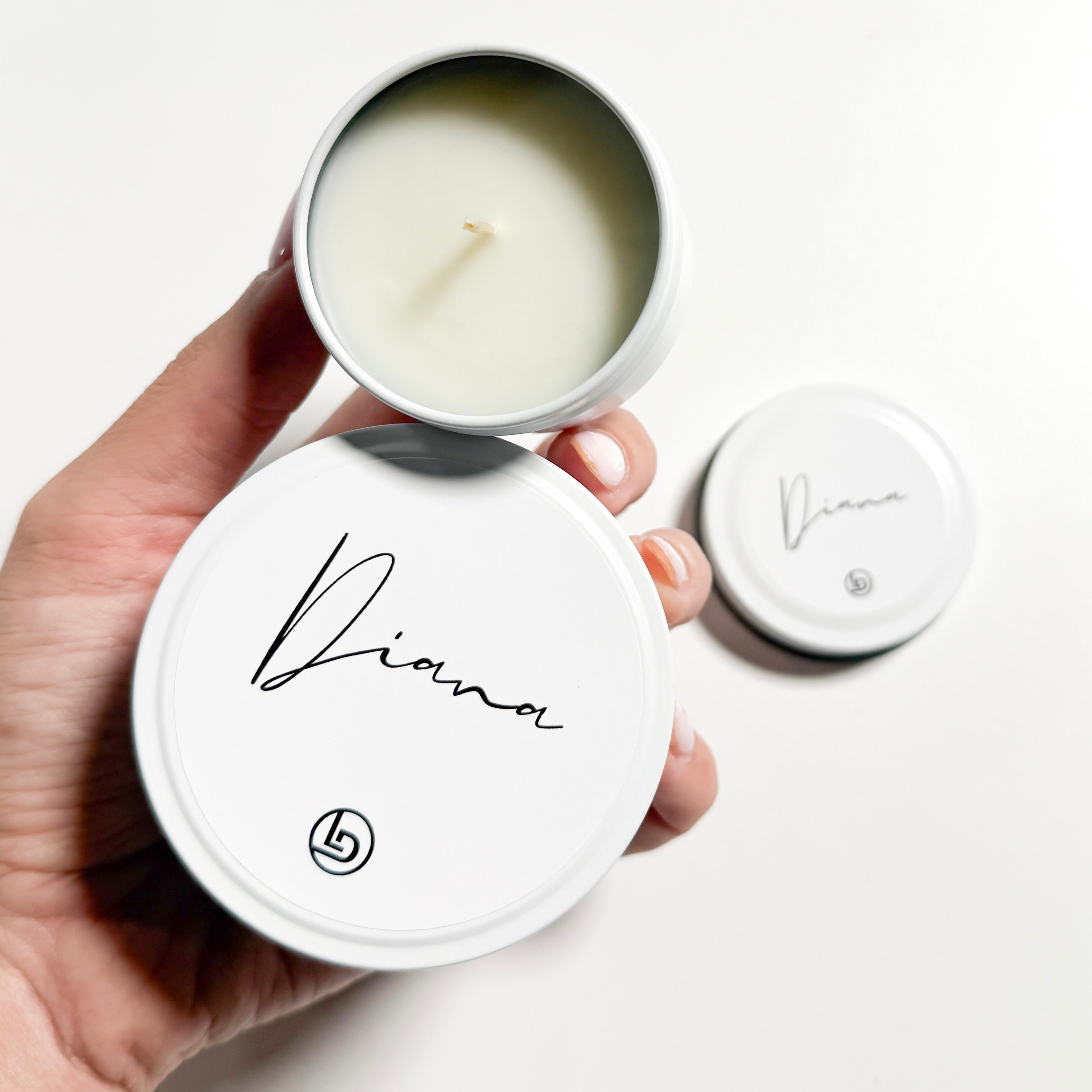 Personalised Candle Tin with Name Soy Candle