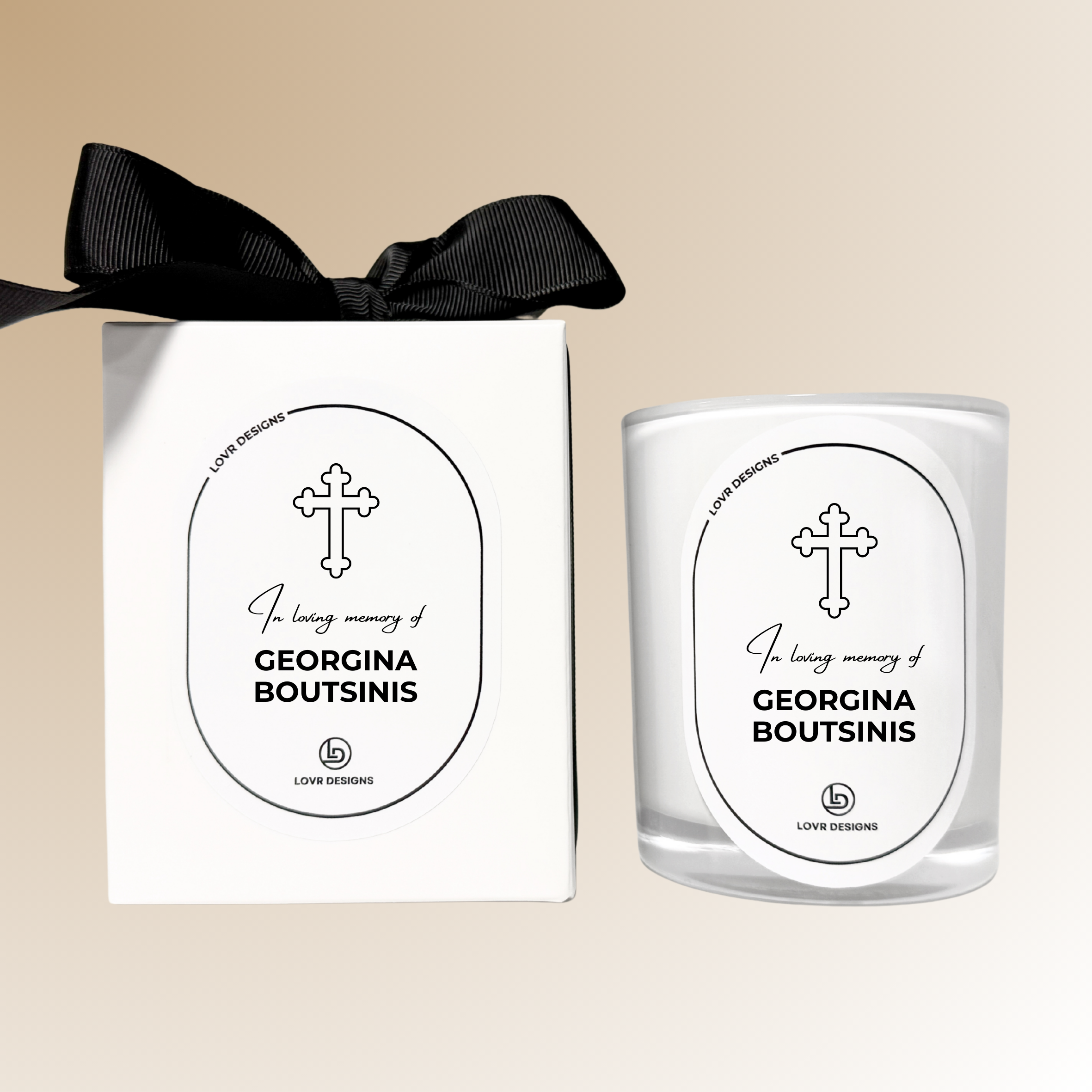 Personalised In Loving Memory Memorial Soy Candle - Orthodox