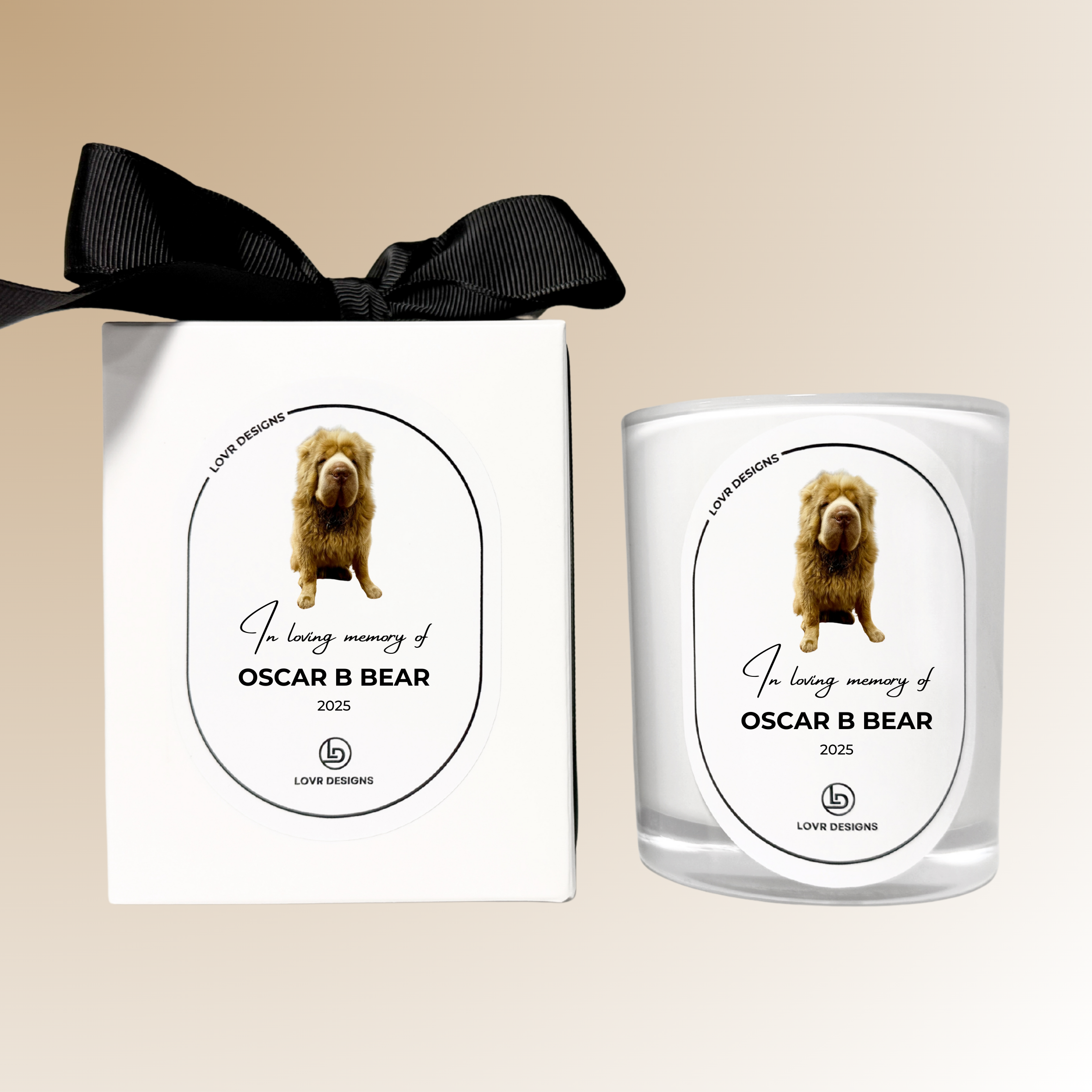 Personalised In Loving Memory Memorial Photo Soy Candle - Pet Edition