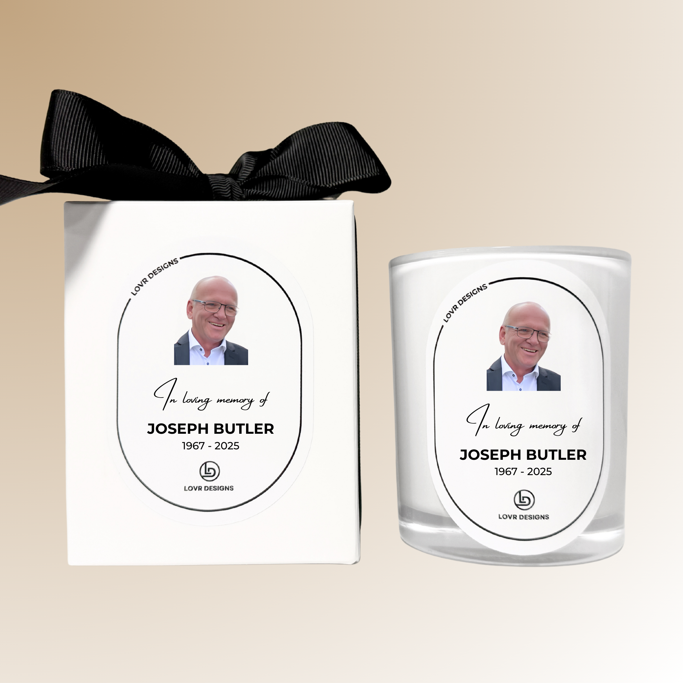 Personalised In Loving Memory Memorial Photo Soy Candle