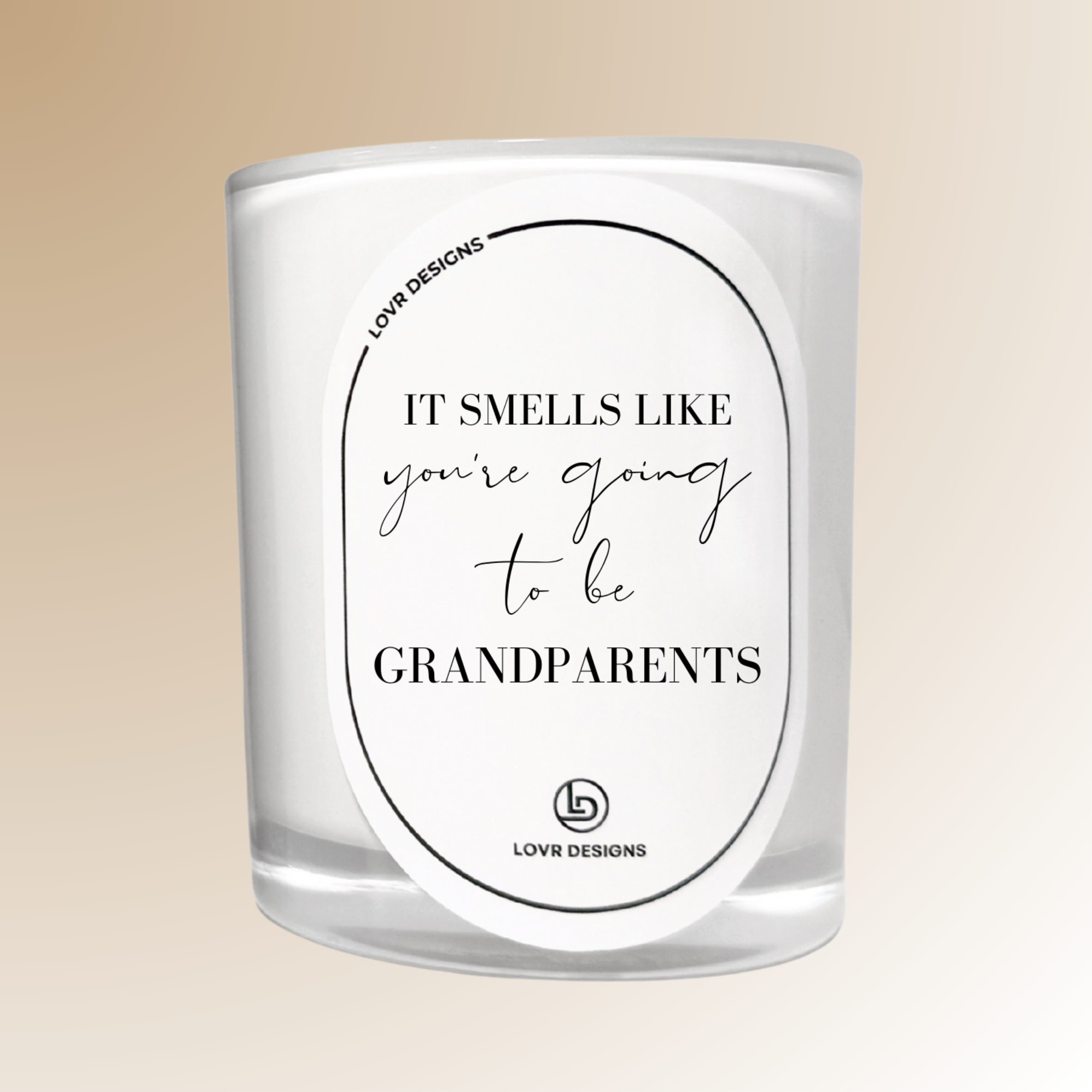 Personalised 'It Smells Like You're Going To Be Grandparents' Soy Candle