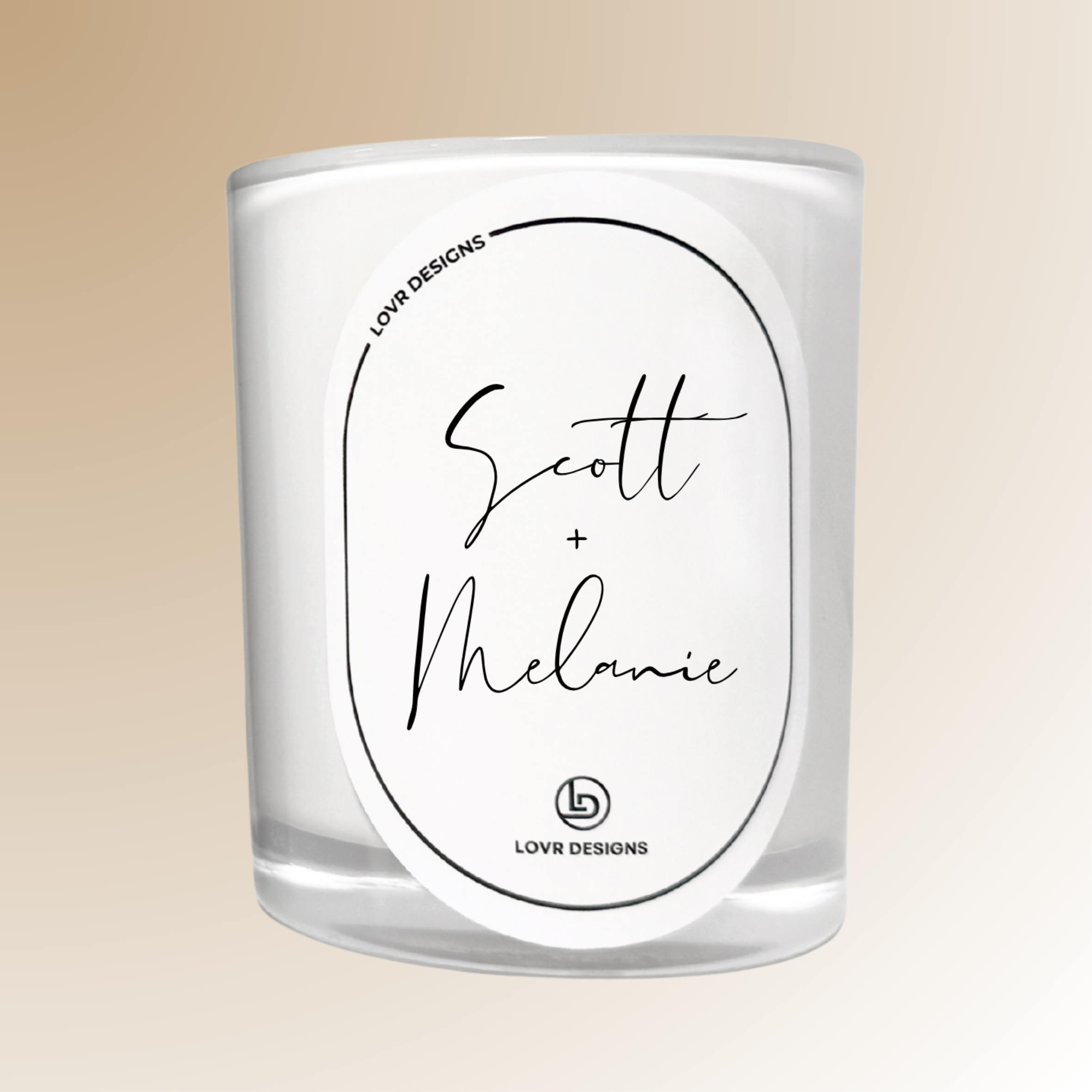 Personalised Couple Name Soy Candle