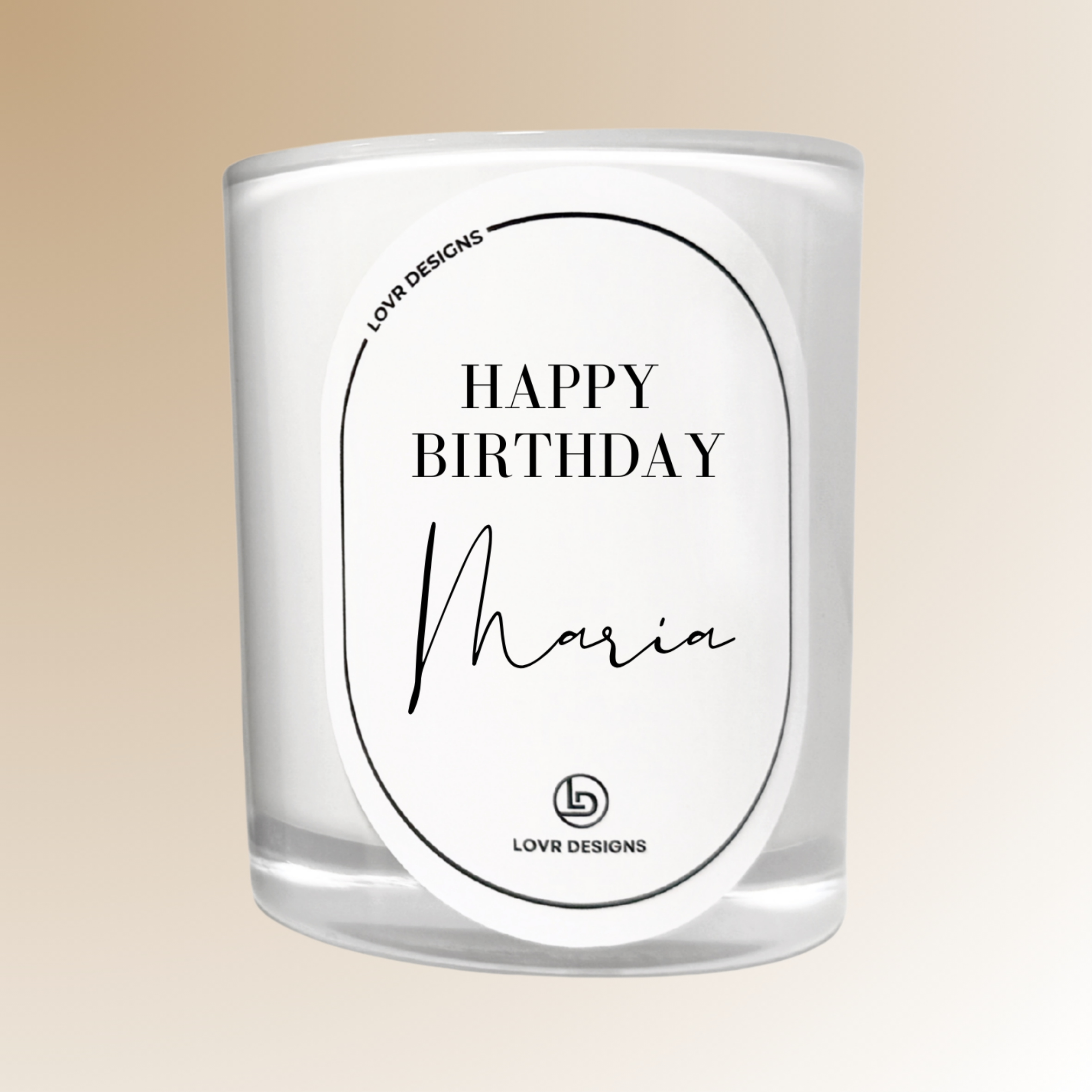 Personalised Happy Birthday Soy Candle