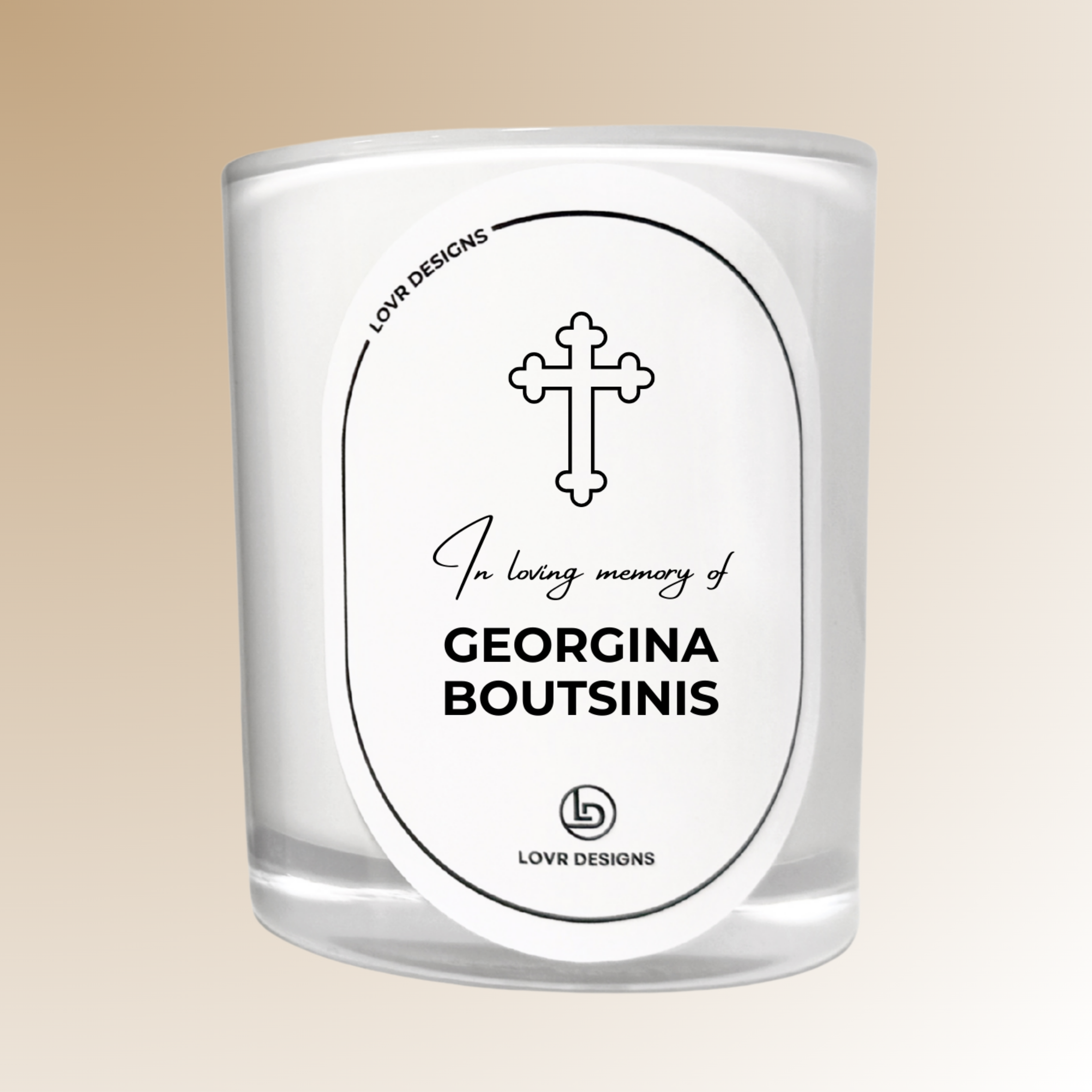 Personalised In Loving Memory Memorial Soy Candle - Orthodox