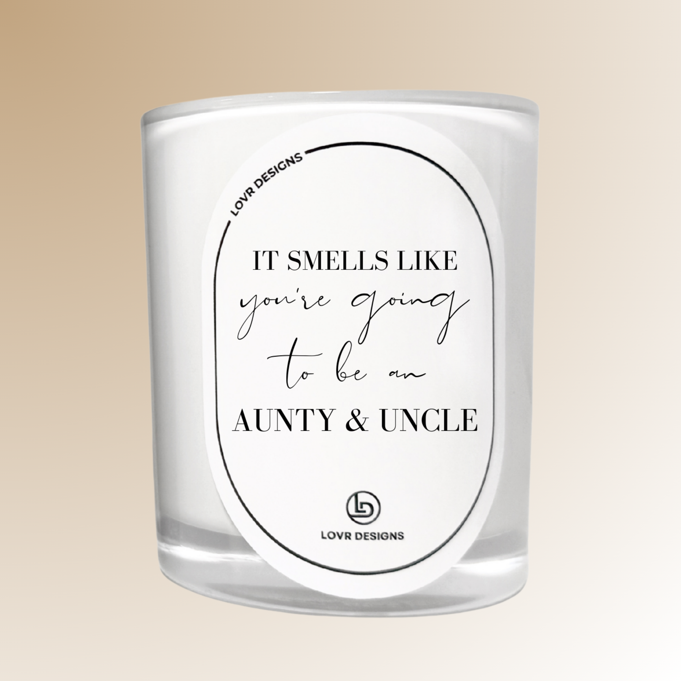 Personalised 'You’re Going to Be an Aunty & Uncle' Soy Candle