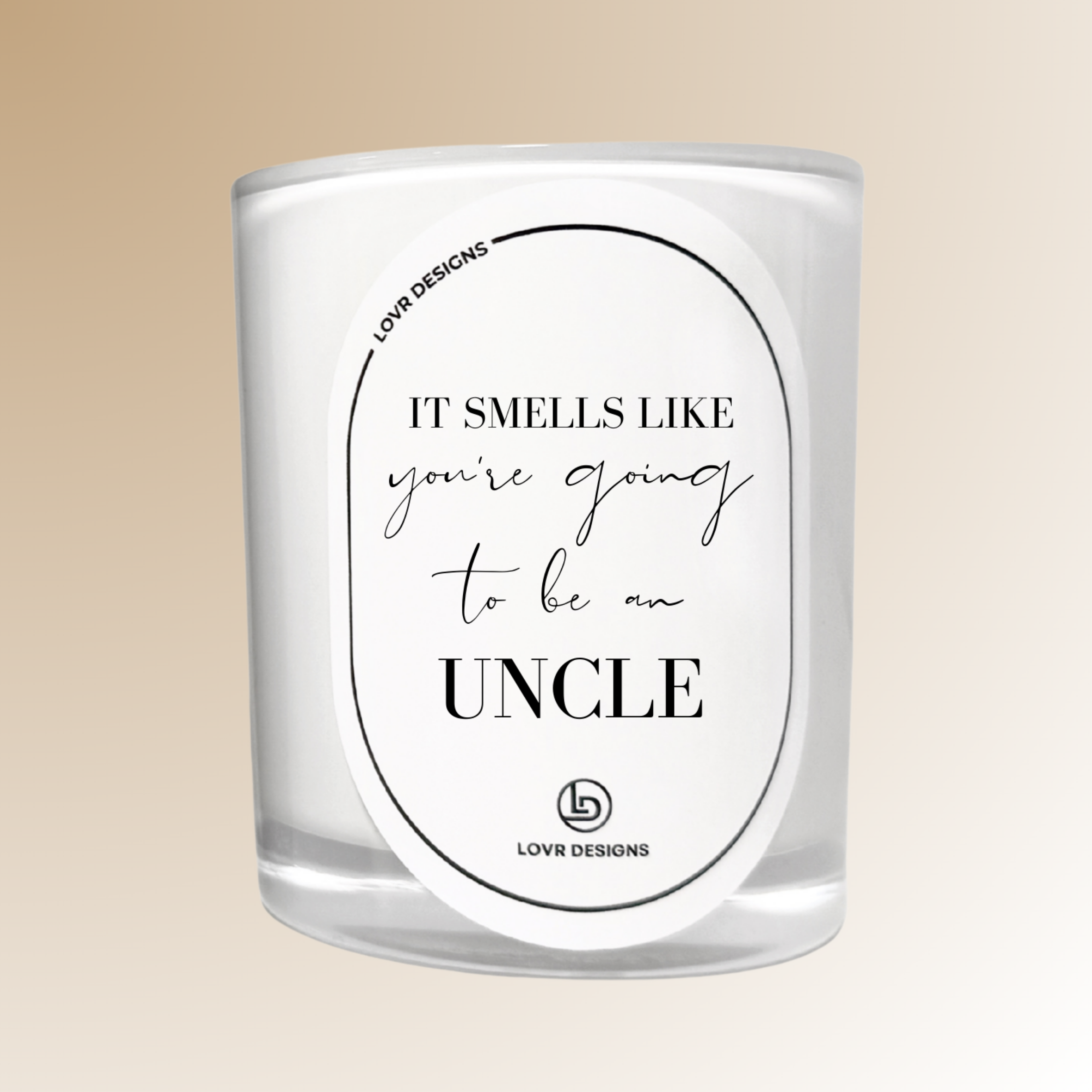 Personalised 'It Smells Like You’re Going to Be an Uncle' Soy Candle