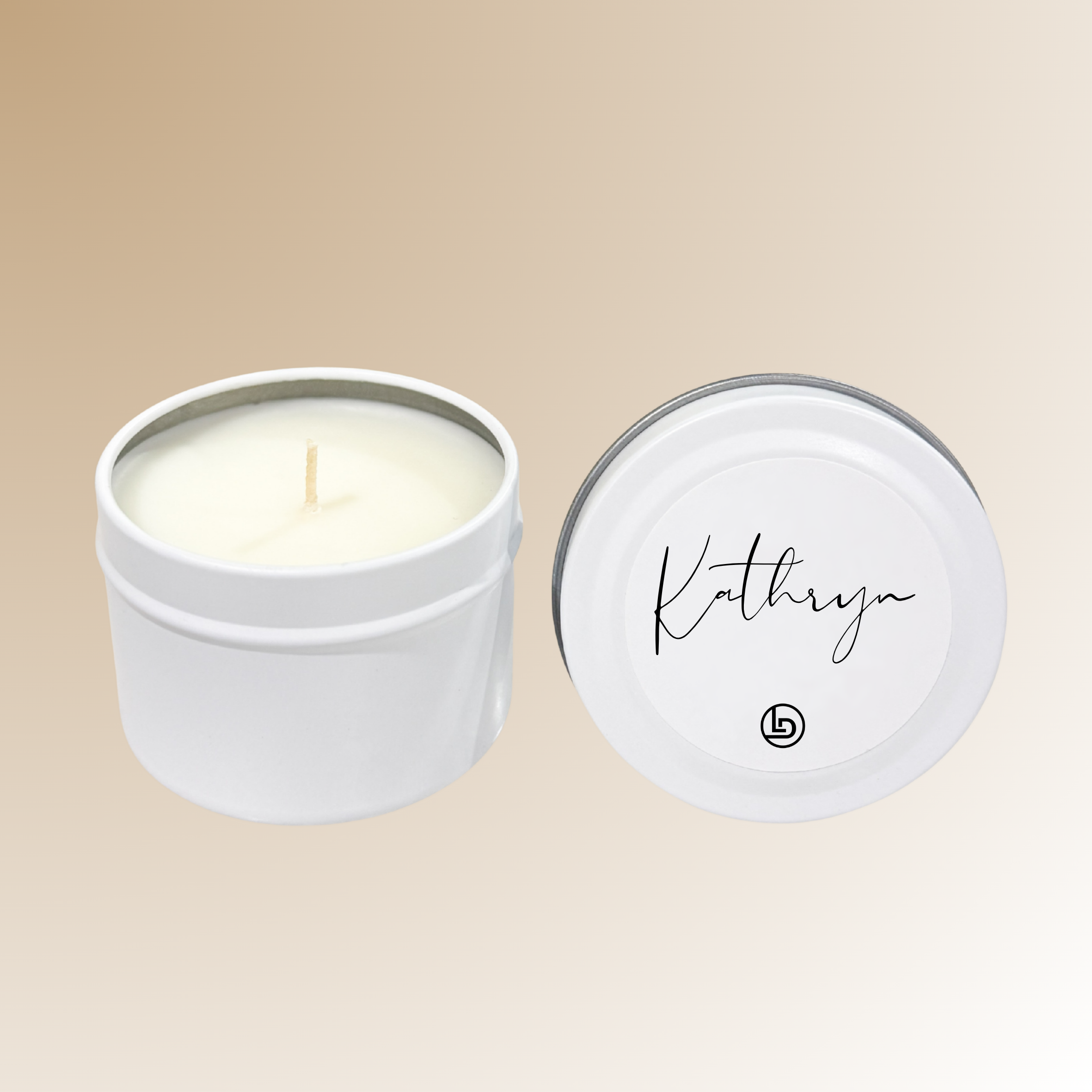 Personalised Candle Tin with Name Soy Candle