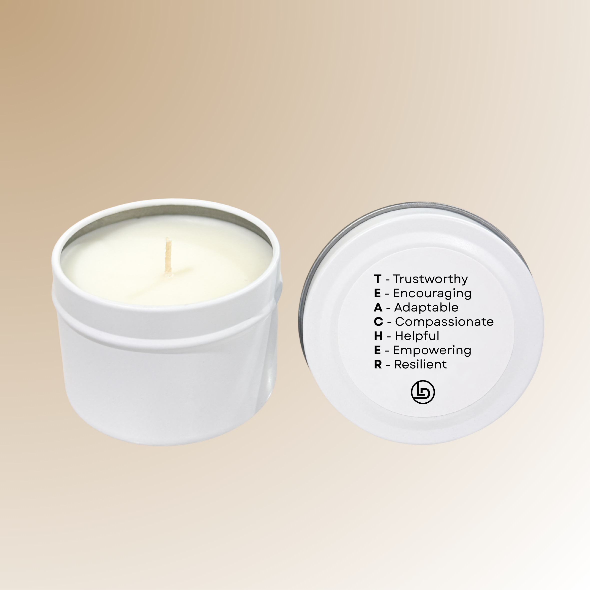 TEACHER Acronym Candle Tin