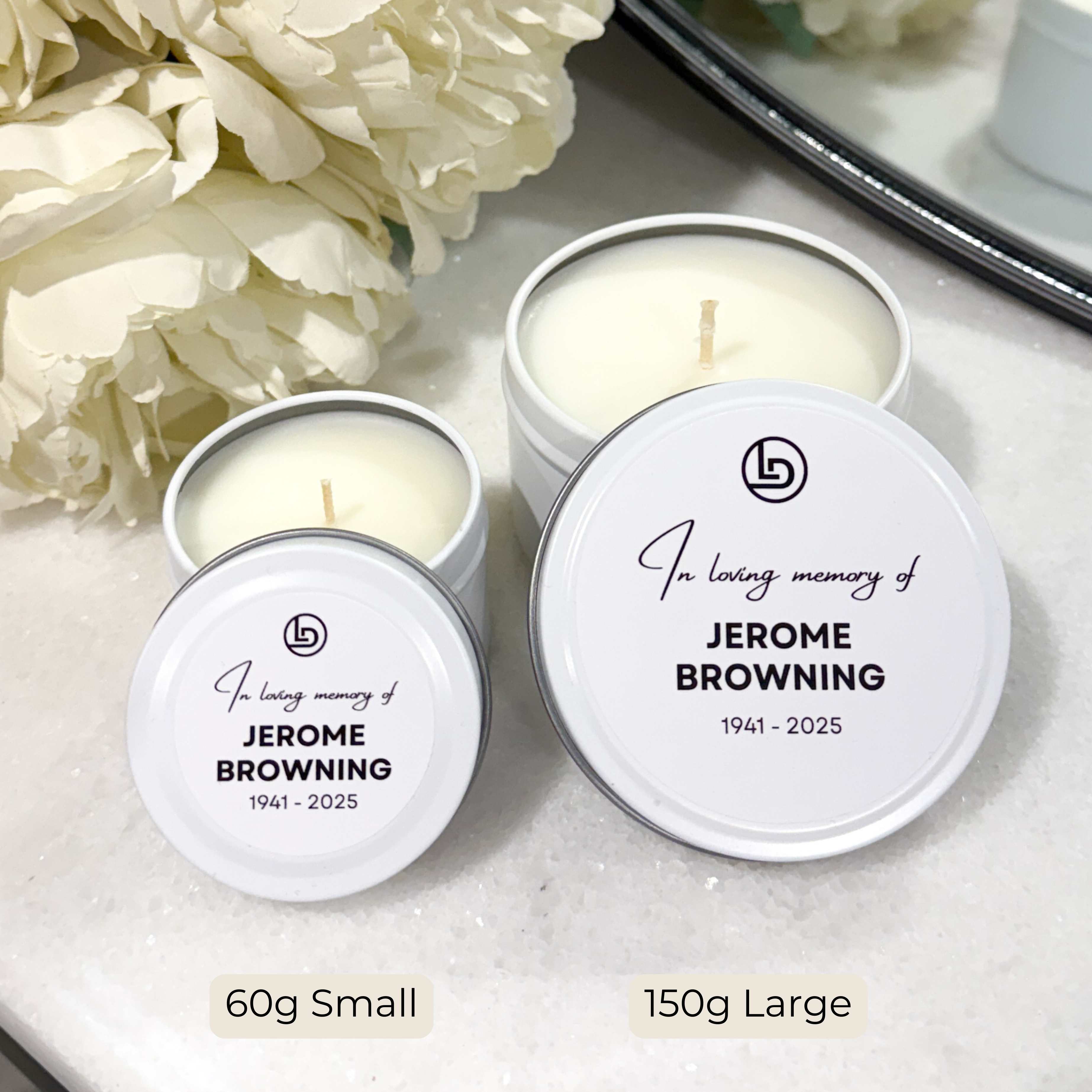 Personalised In Loving Memory Soy Candle Tin