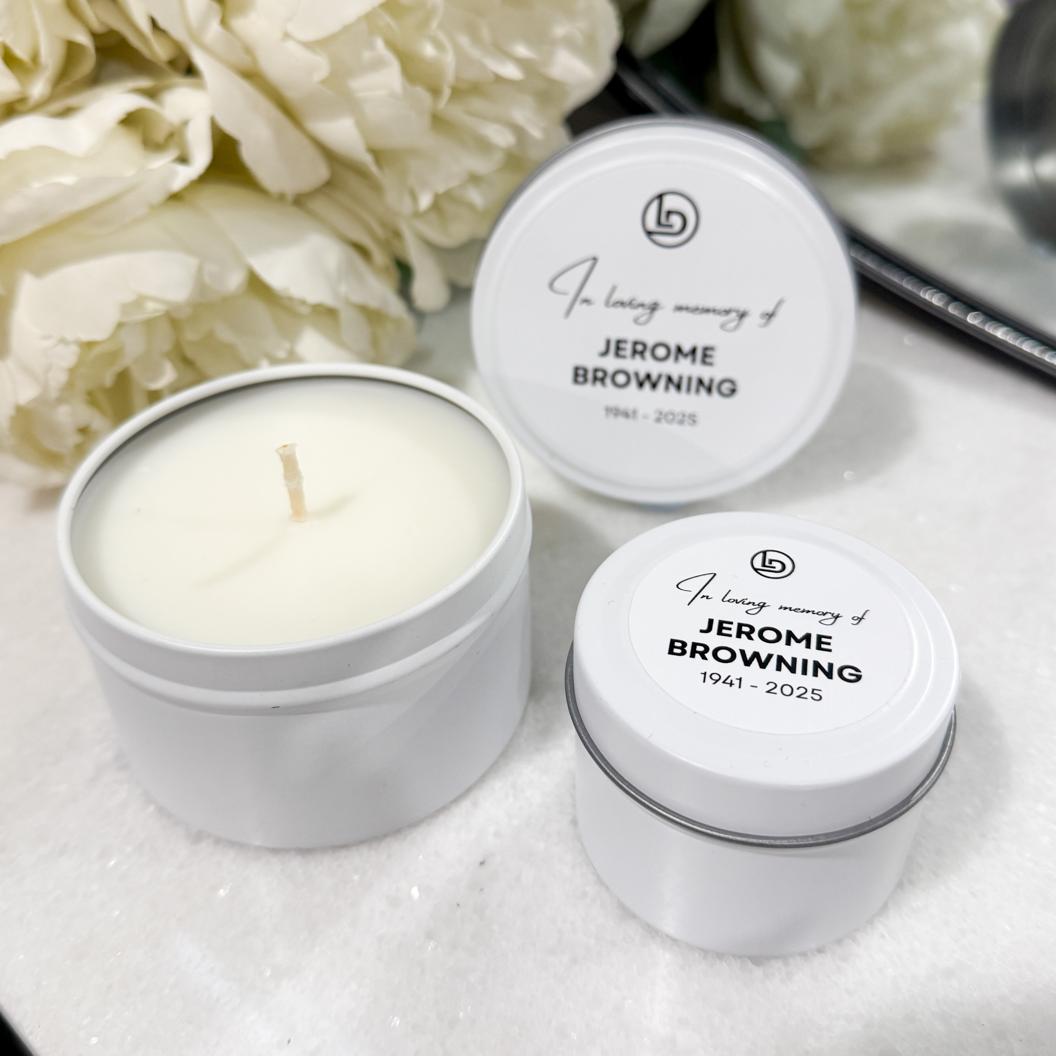 Personalised In Loving Memory Soy Candle Tin