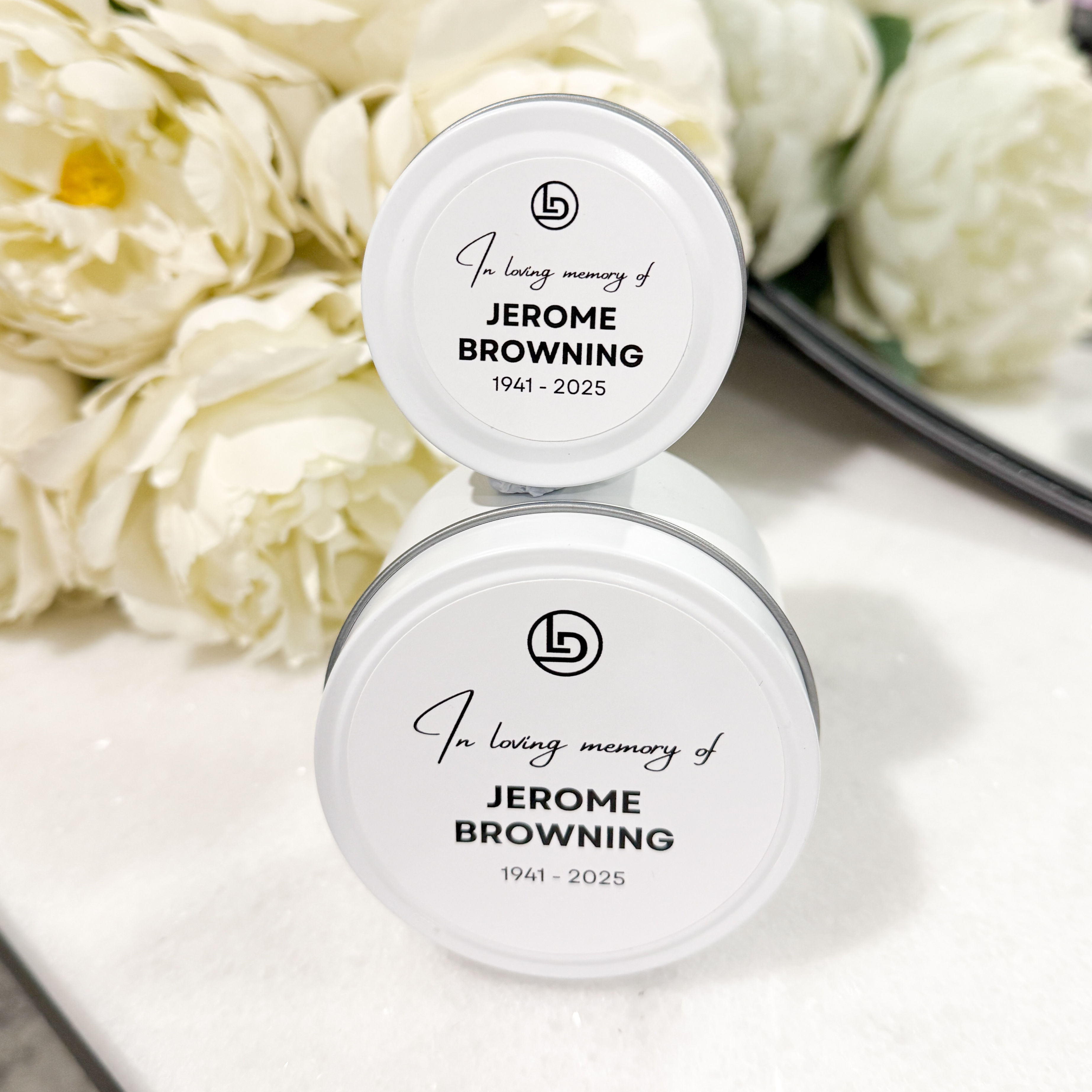 Personalised In Loving Memory Soy Candle Tin