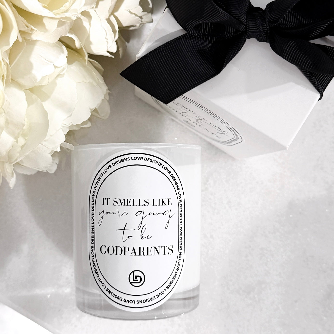 Personalised “It Smells Like You’re Going to Be Godparents” Soy Candle