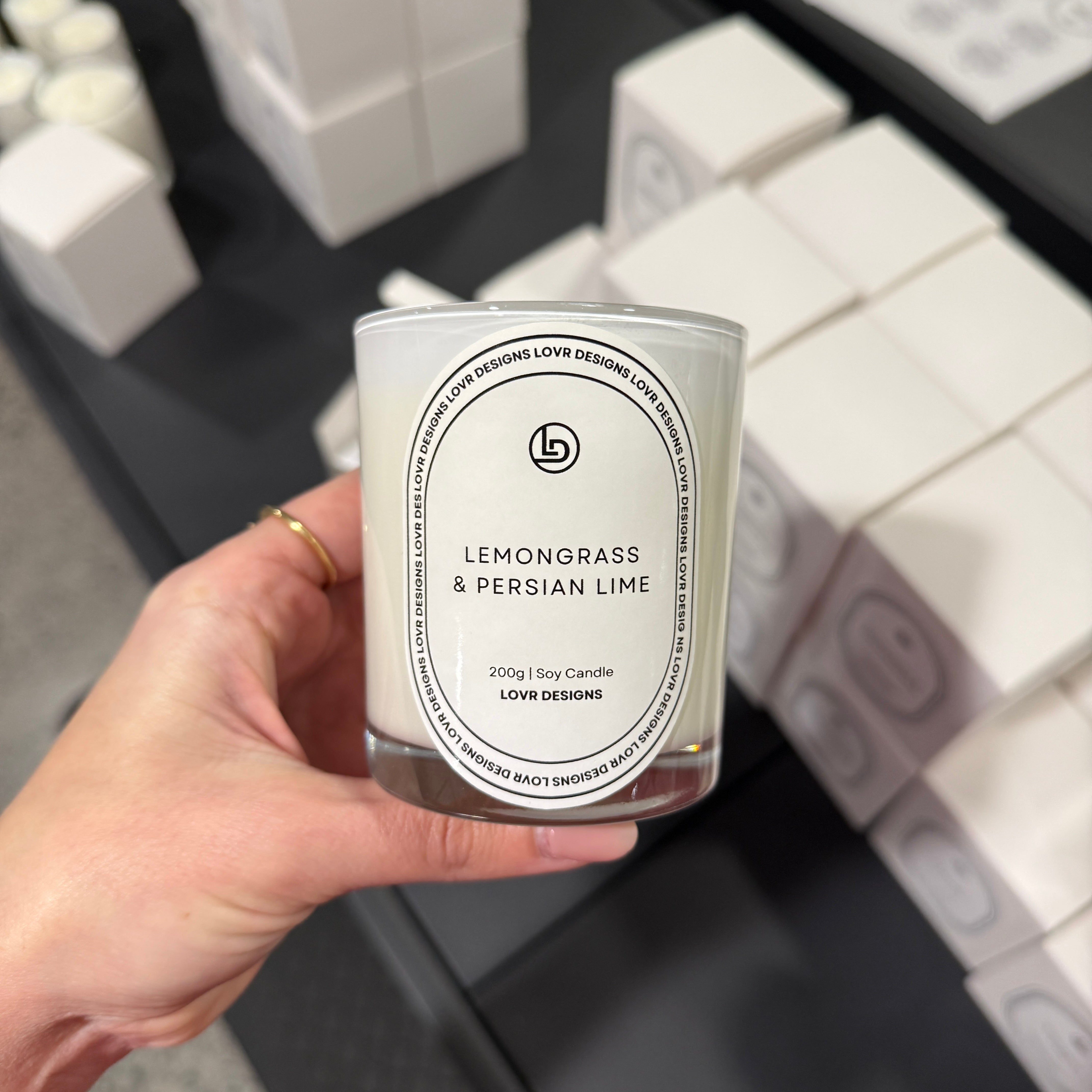 (Unreleased Collection) Medium 200g Candle - LEMONGRASS & PERSIAN LIME