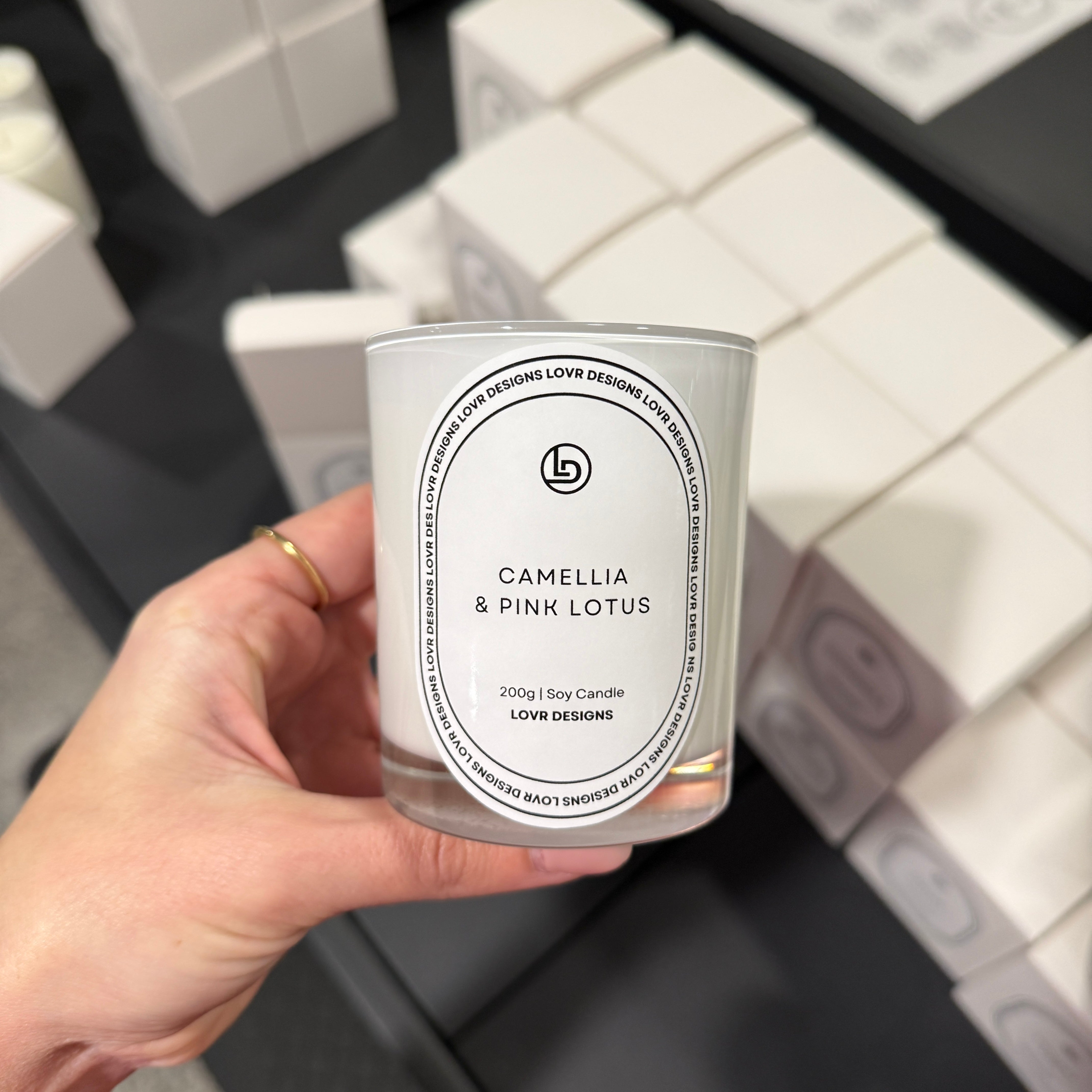 (Unreleased Collection) Medium 200g Candle - CAMELLIA & PINK LOTUS