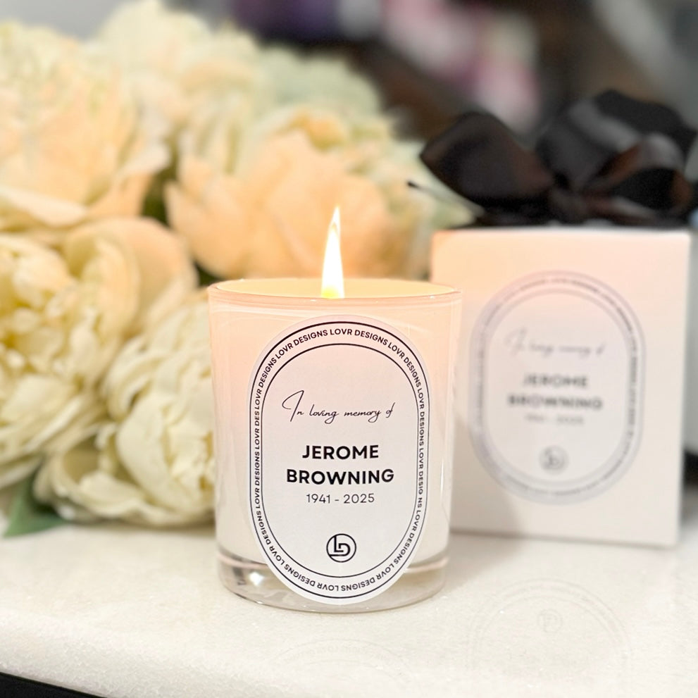 Personalised In Loving Memory Memorial Soy Candle