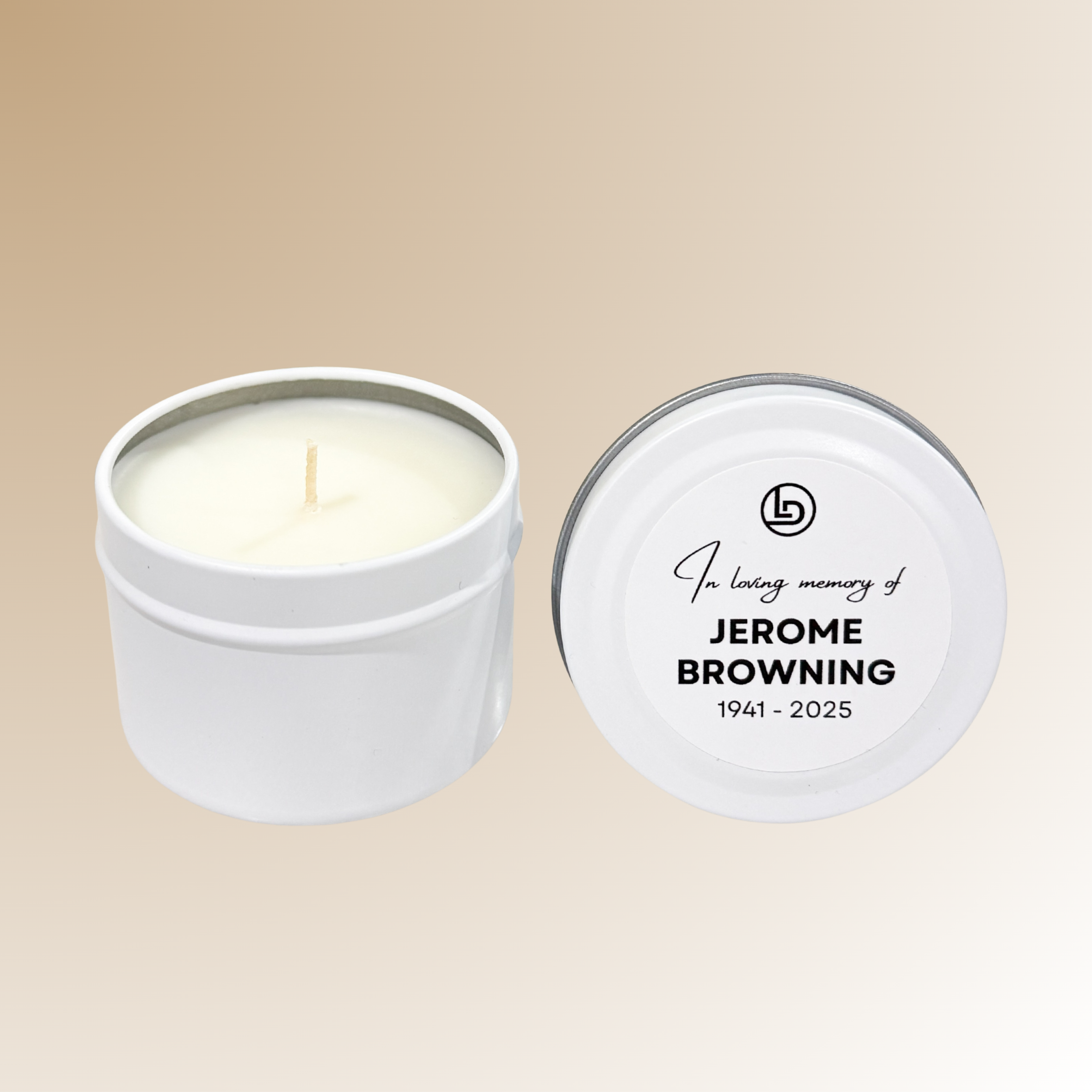 Personalised In Loving Memory Soy Candle Tin