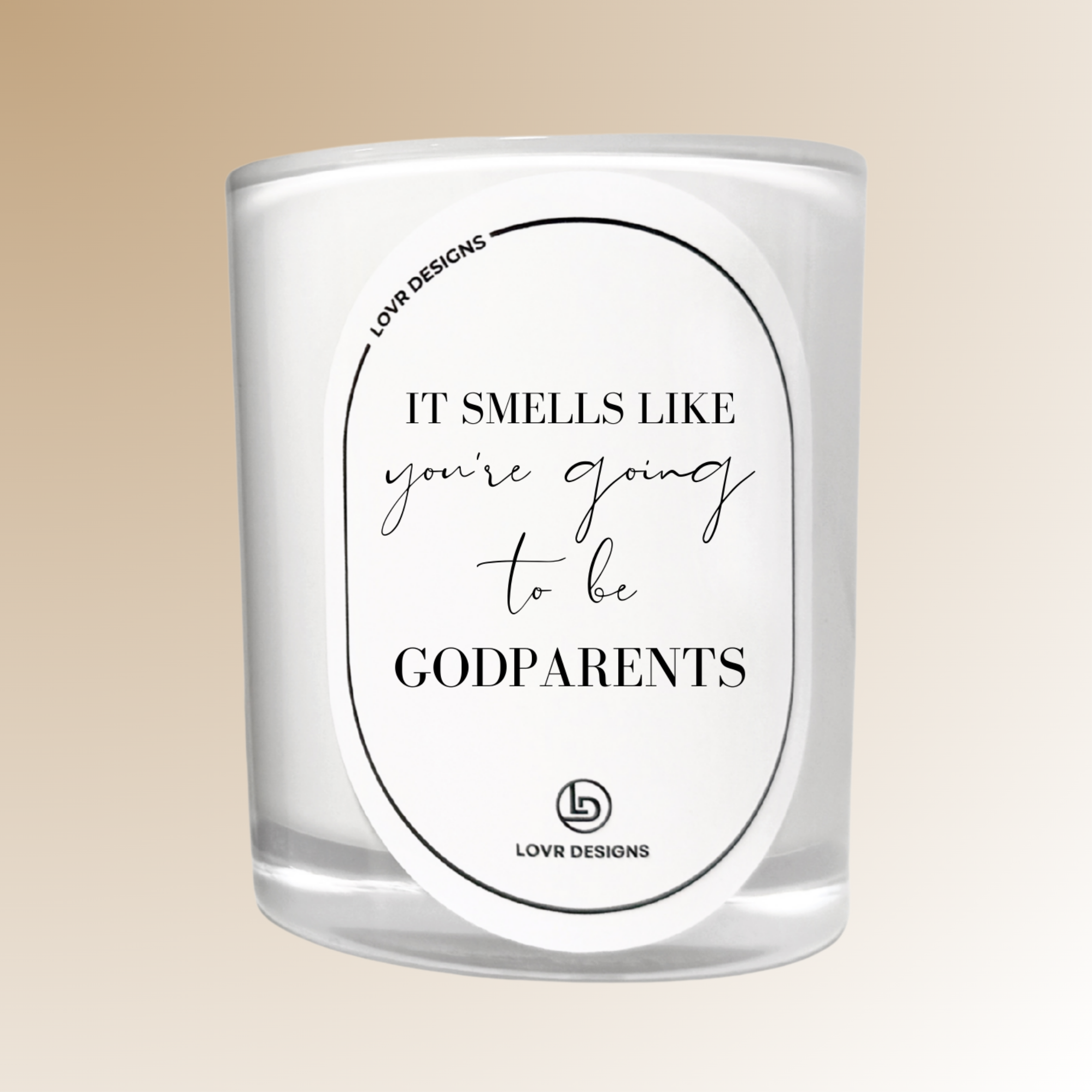 Personalised 'It Smells Like You’re Going to Be Godparents' Soy Candle