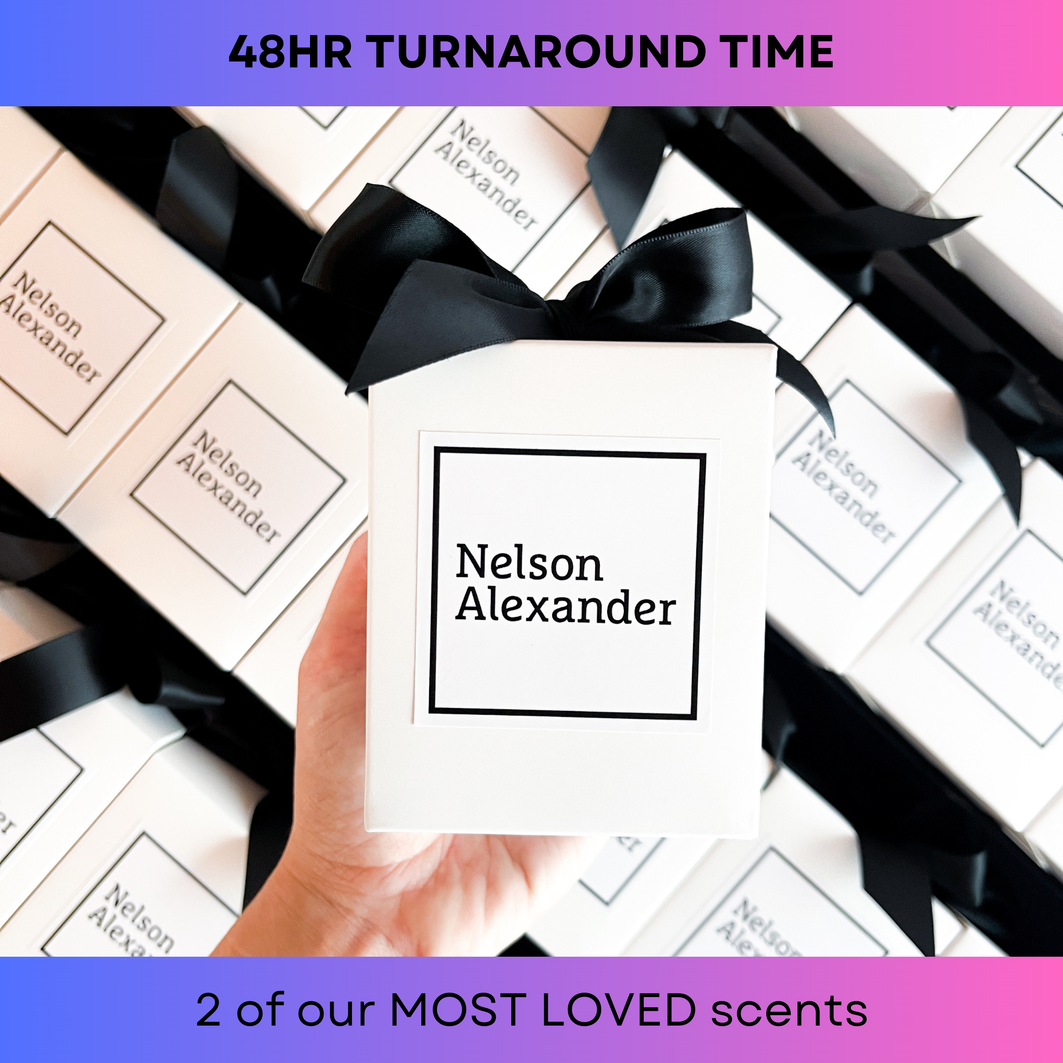 48h Express Custom Branded Candles – Medium 200g