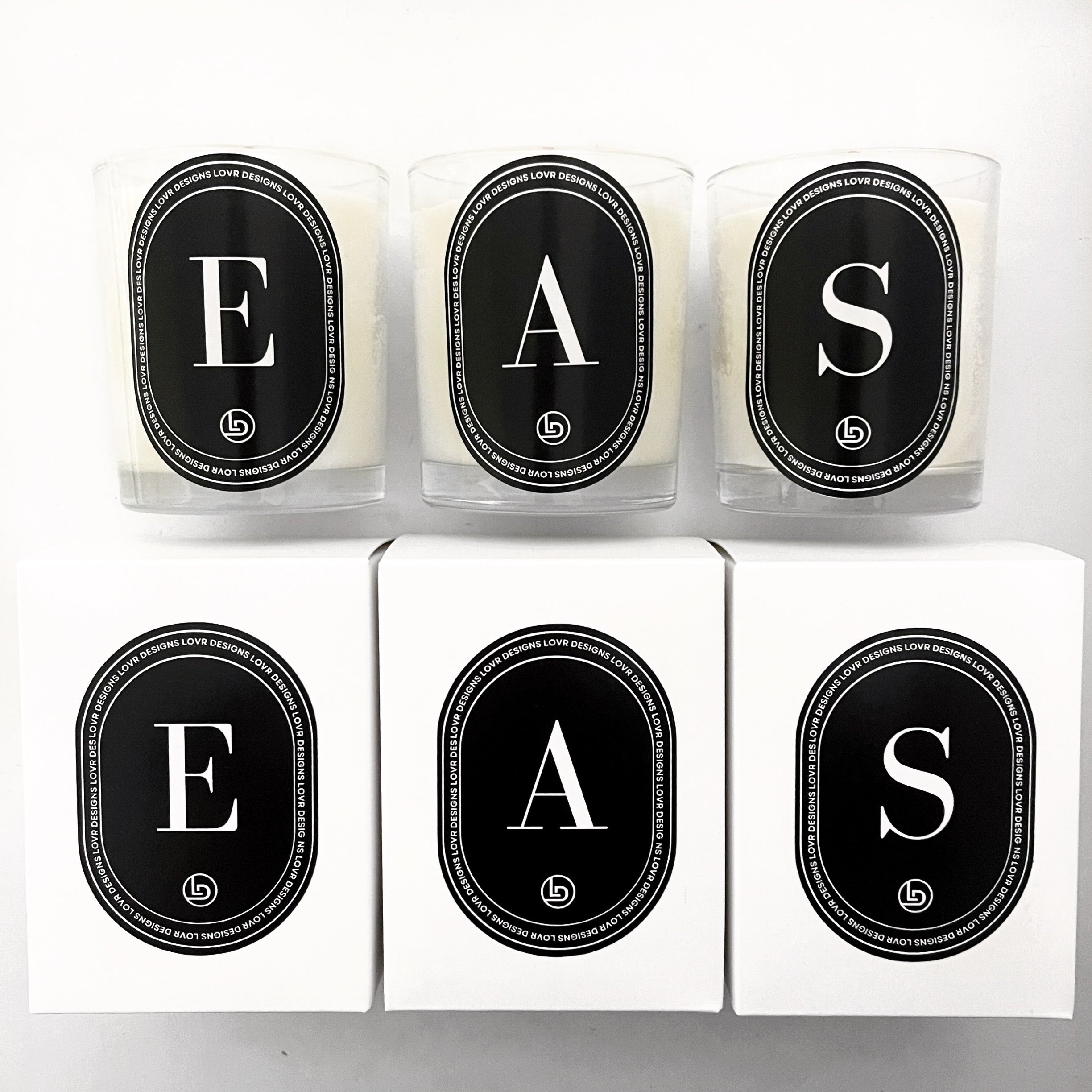 Personalised Candles Made In Melbourne. The most stylish Letter Initial Candle to gift a loved one, or have matching on your bedside tables as unique home decor pieces. Melbourne Candles.
