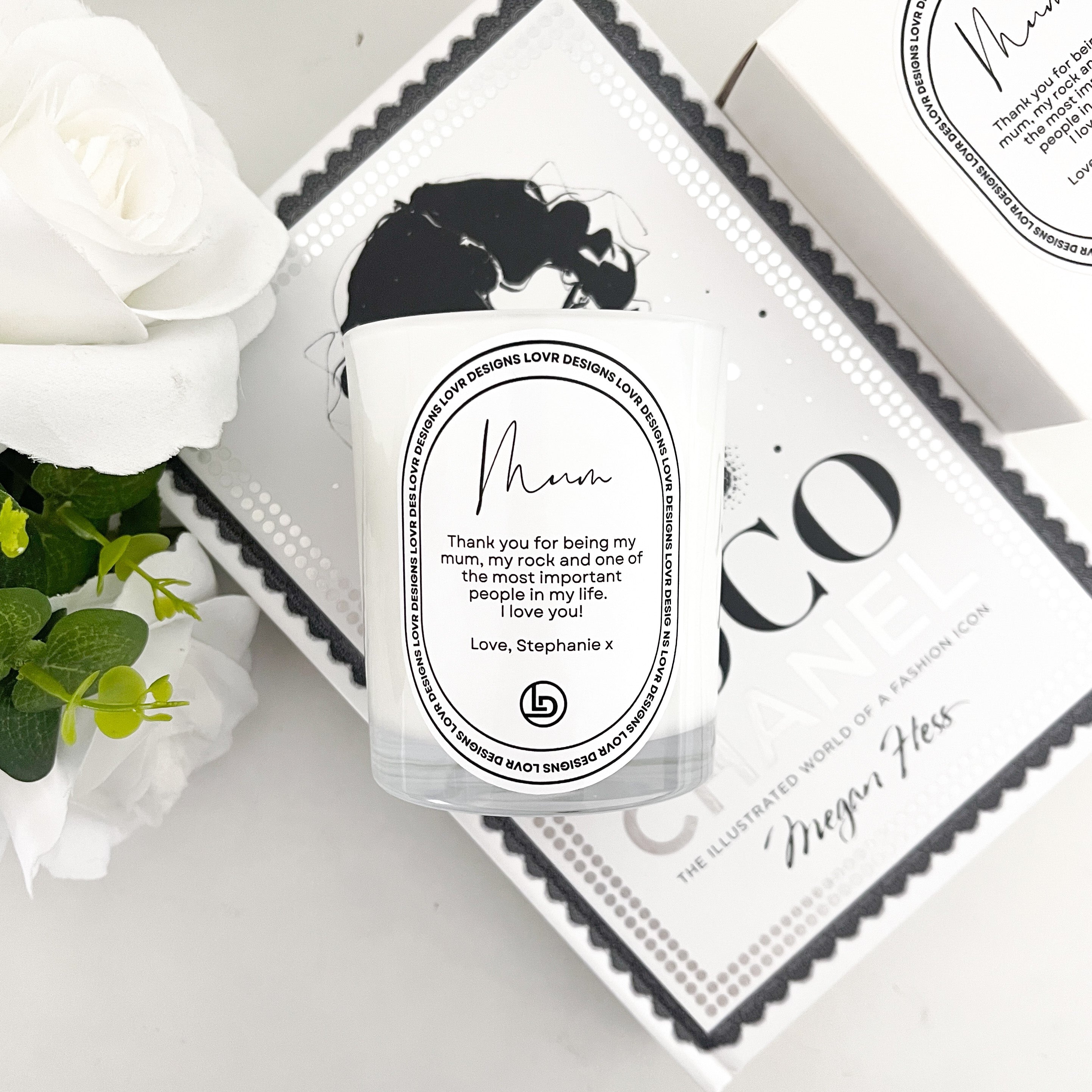 Mother's Day Write Your Own Message Scented Candles In Melbourne.